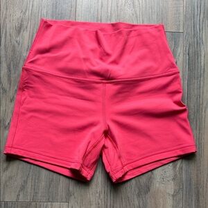Lululemon Athletica High-Waisted Coral Shorts